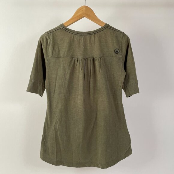 Women's Roots Yoga Cotton Tunic Top, Sage Green, Size M - Picture 4 of 9